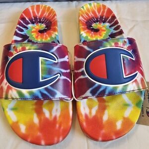 Champion Kids Colorful Tie-Dye Slide Sandals